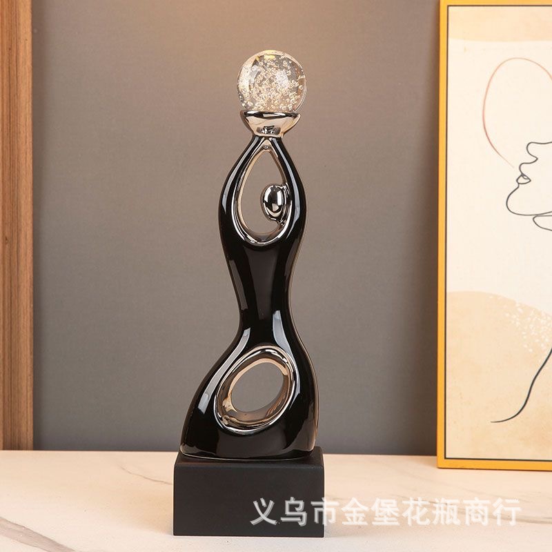 Moderno simple forma humana de cerámica decoraciones de escritorio de oficina regalos de bienvenida una pieza de reemplazo de cabello