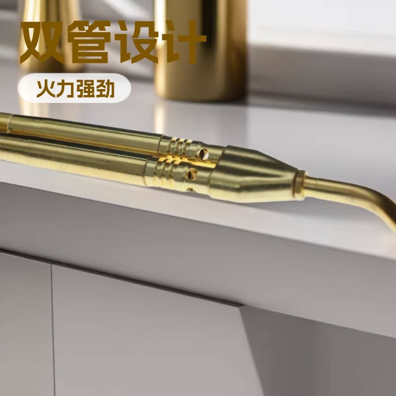 2108厂家批发卡式喷火器家用双管喷火器烧烤点炭卡式点火器户外