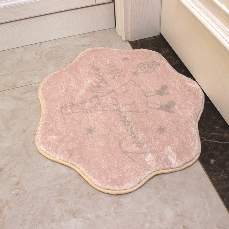 加厚植绒吸水地毯浴室防滑底门垫进门脚垫家用卧室房间地垫