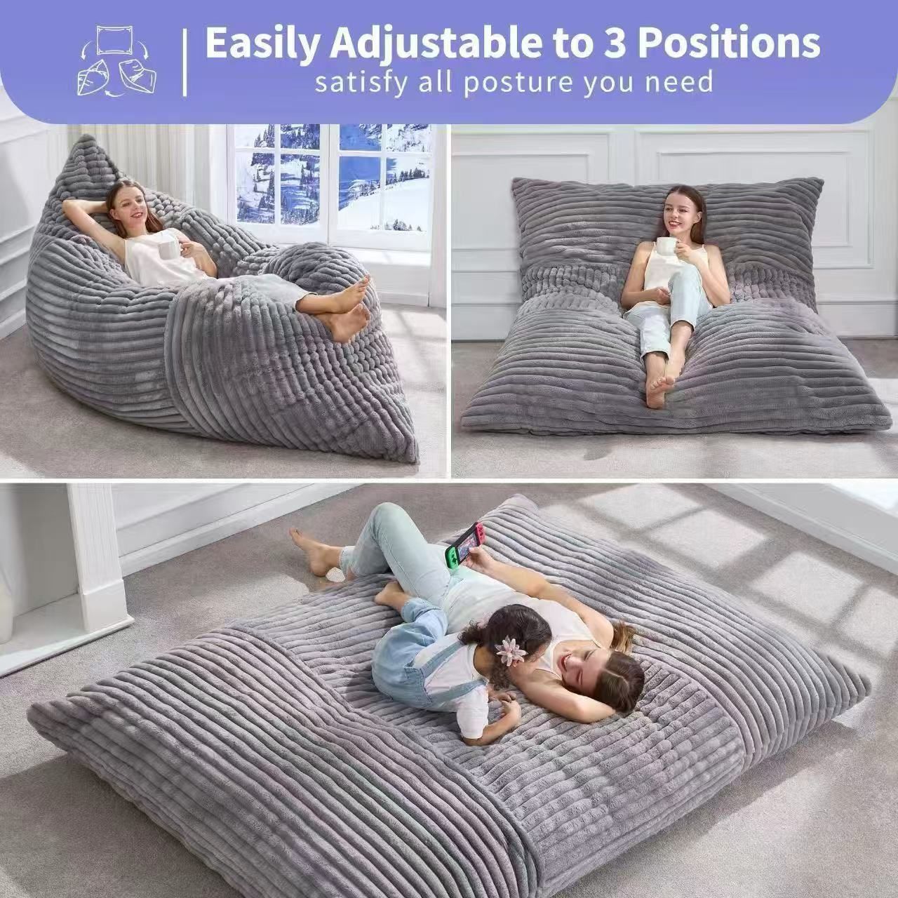 كيس الفاصولياء، كيس كراسي ثلاثي الأبعاد Specification image