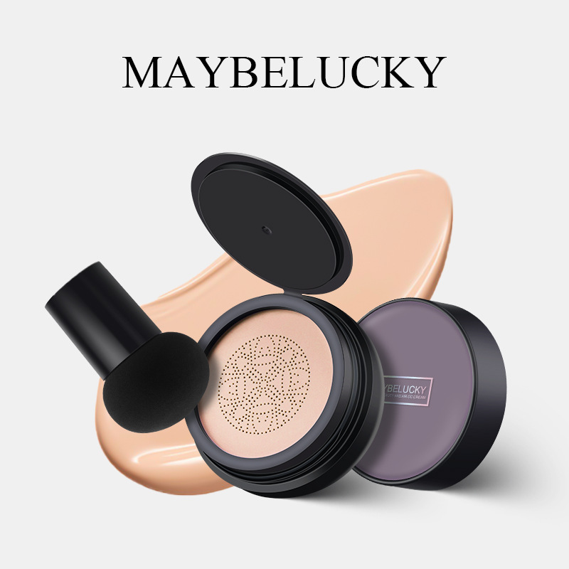 跨境新品MAYBELUCKY无瑕气垫CC霜自然遮瑕打底裸妆修饰肤色象牙白