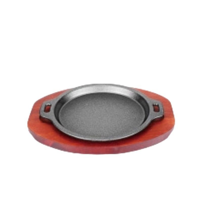 Wholesale of best-selling home breakfast oval-shaped frying pans, non-stick, uncoated baking trays, thickened double-ear iron plate barbecue trays