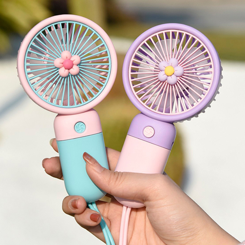 Summer charging mini usb handheld small fan, dormitory small electric fan, portable camping fan small gift
