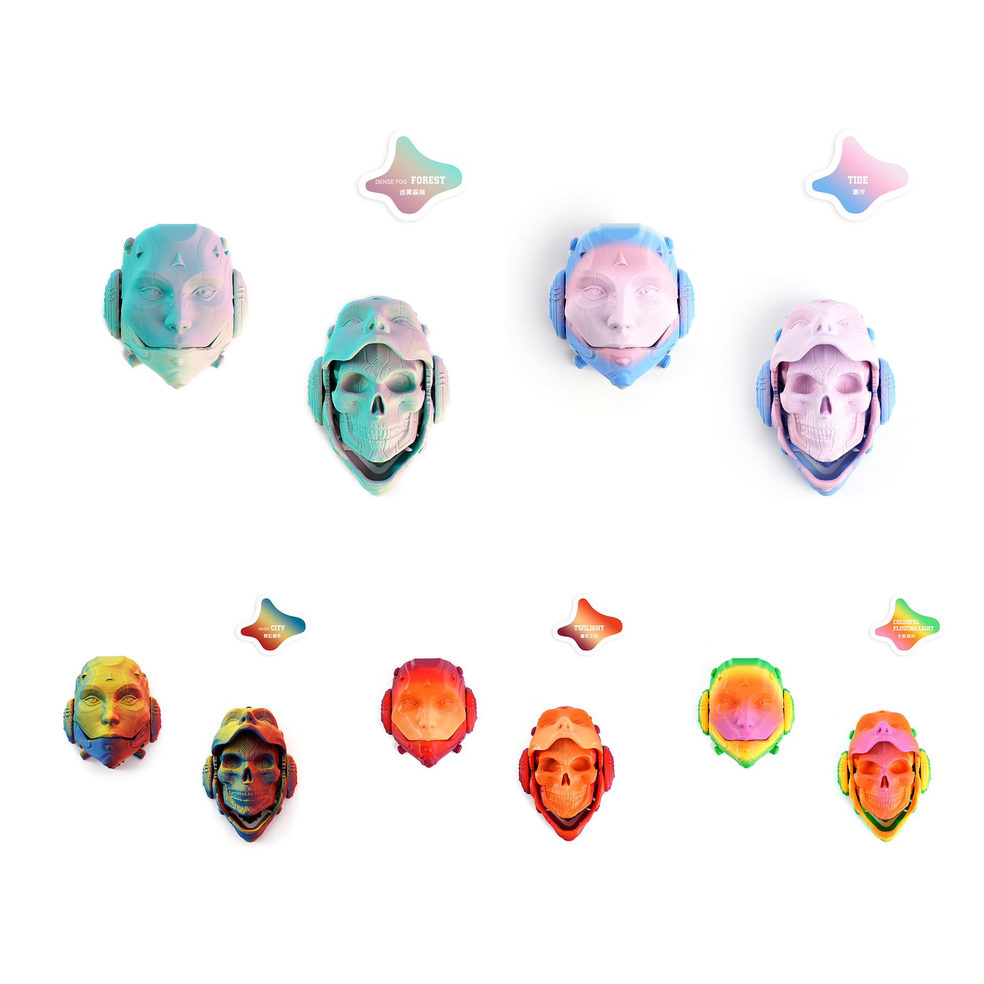 3D printed mechanical girl desktop figurine, deformable and openable, gift, boys' handicrafts, trendy toys, trendy figurines Application Scenario