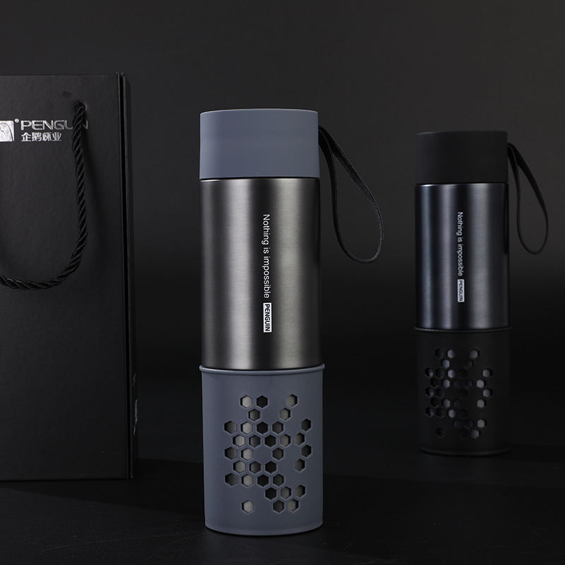 304 stainless steel portable car sling, large-capacity insulated cup, business outdoor men's and women's straight sports water bottle details Picture