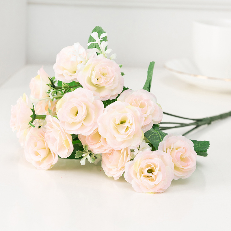 Dove artificial rose artificial flower living room dining table decoration flowers and plants, wedding bride's bouquet artificial Korean rose Specification drawing