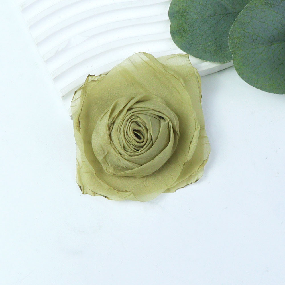 玫瑰花苞烧边花巴洛克颓废风手工布艺纱花服饰头饰辅料配件批发详情图4