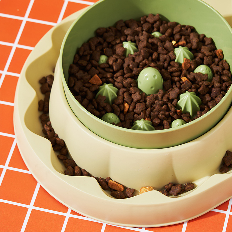 Rongka Pet Cross-border Cat Stainless Steel Double Bowl Dog anti-choking Slow Food Bowl Anti-Tipping Cat Bowl Large Capacity Anti-leakage Dog Bowl Pet Bowl Application Scenario