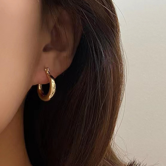 European and American cross-border metal classic retro earrings on Instagram, cold and niche, high-end earrings for ladies, wholesale for women Specification image