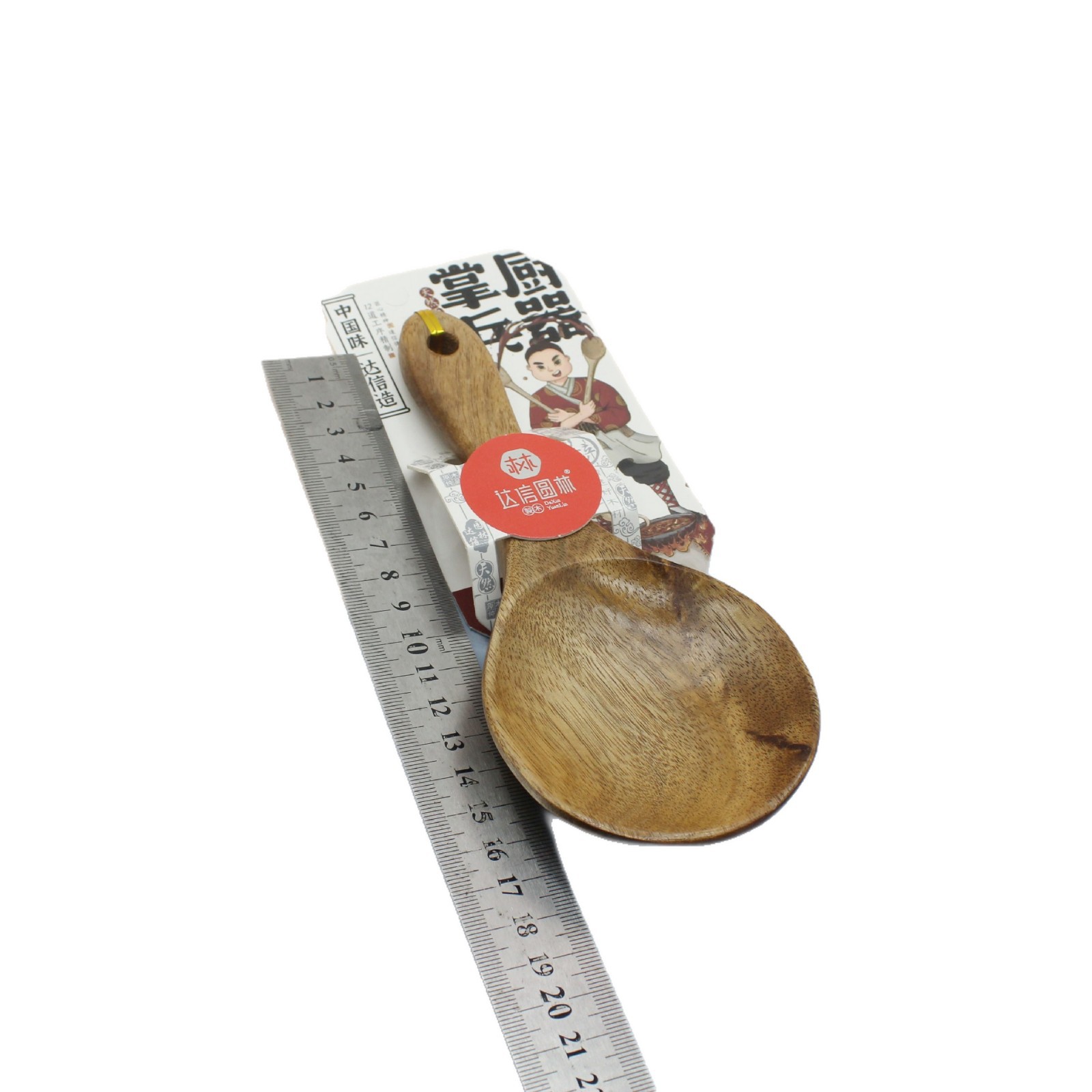 The wooden cooking spoon and spatula for the kitchen can handle everything from stir-frying to making soup, boiling, stewing and deep-frying in one go. It can also drain oil and water, and is not tiring to hold for a long time Item Picture
