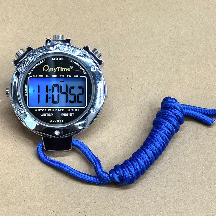 防水电子秒表比赛专用七彩灯A-201L秒表多道秒表体育运动计时器