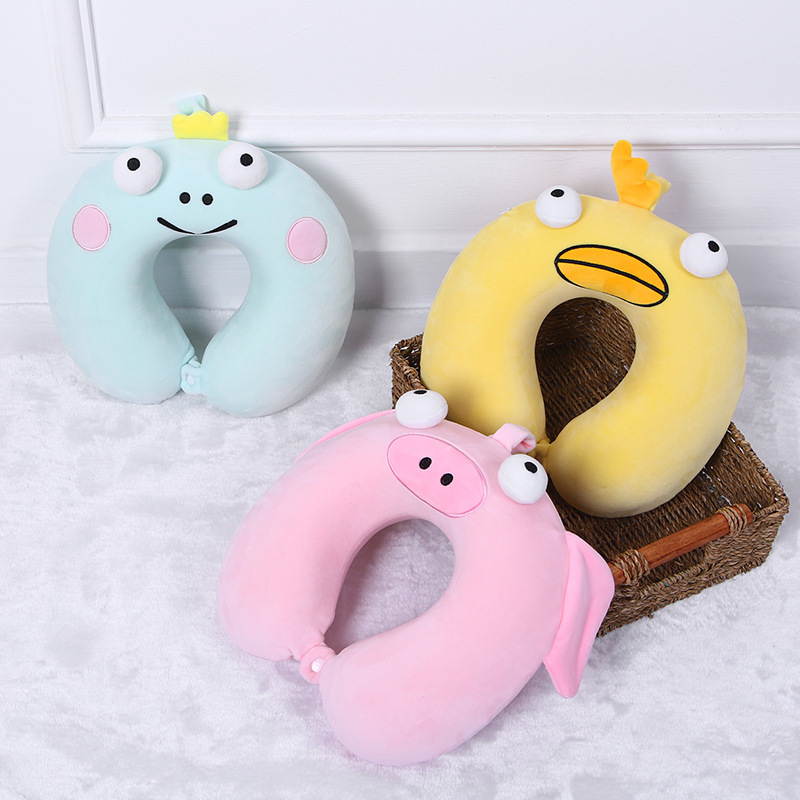U型枕记忆棉跨境批发卡通办公室护颈枕飞机旅行枕头可爱造型颈椎