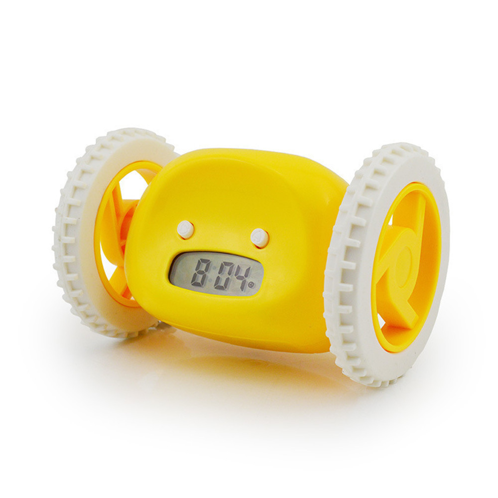 Lazy person alarm clock, running alarm clock, escape and prank alarm clock, children and students who are sleepy, mobile wheels, gift clock, cross-border