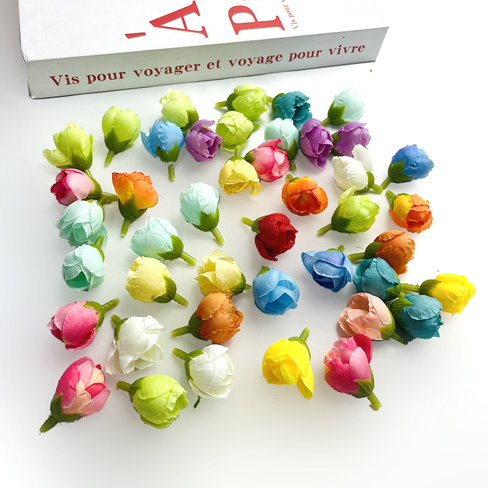 diy hairpins, headwear, clothing accessories, wedding hall corsages and wrist flowers with simulated small rose buds and thumb flowers Specification image