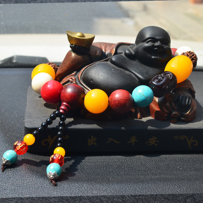 树脂汽车挂件/财神挂饰车载/汽车挂饰/挂旗/车载收纳挂钩细节图