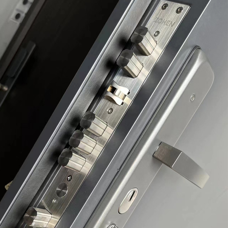 Premium anti-theft door, T-shaped entrance door, exposed hinge, concealed installation process, suspended door lintel, household anti-theft security door Specification image