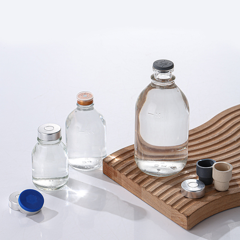 Thickened 250ml salt water bottle, 500ml infusion bottle, glucose bottle, medical laboratory reagent glass bottle, drip bottle details Picture