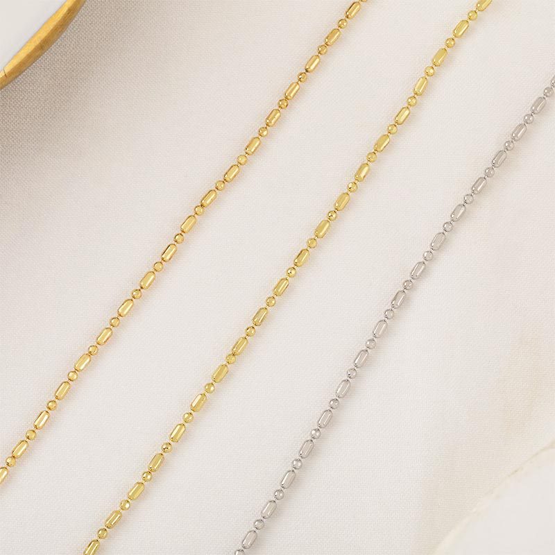18k gold-plated color-preserving diy handcrafted chain, bamboo joint universal chain, adjustable chain, color-preserving necklace manufacturer wholesale details Picture