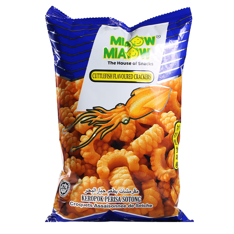 Malaysian imported food shrimp chips 60g shrimp flavor/squid roll puffed snacks wholesale wholesale