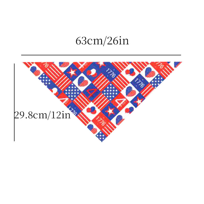 Rongka Pet Cross-border New European and American pet triangular scarves, polyester puppy scarves, dog neck scarves, saliva wipes, cat scarves and decorative items Specification image