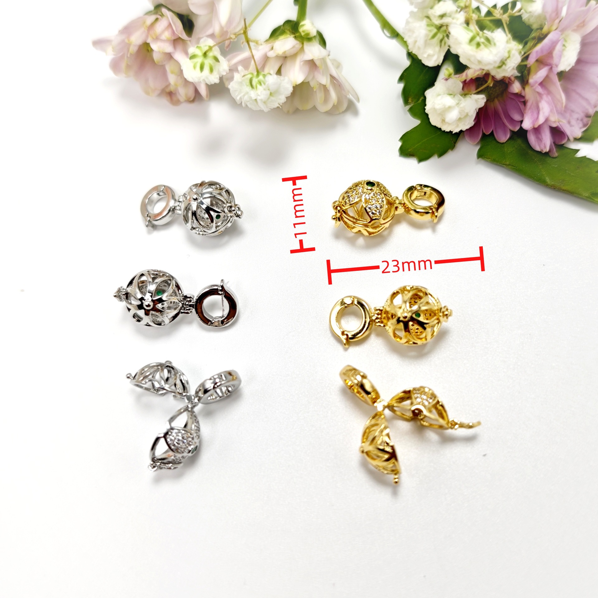 diy materials, 18K gold-plated accessories, pearl necklace, sweater chain buckle, lantern, universal buckle, end buckle, pendant, snap buckle Application Scenario
