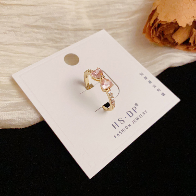 Summer new fashionable and versatile diamond-encrusted bow open ring, exquisite, simple and high-end, super dazzling index finger ring wholesale details Picture