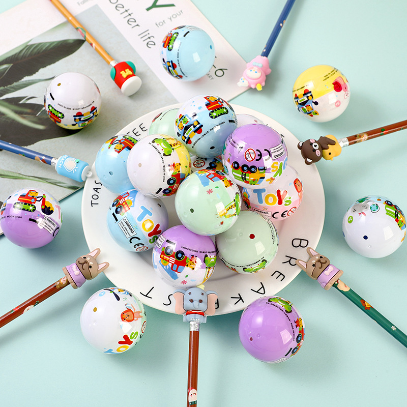 50mm扭蛋彩色覆膜款盲球惊喜扭蛋球游戏厅扭蛋机球小礼品扭扭蛋球细节图