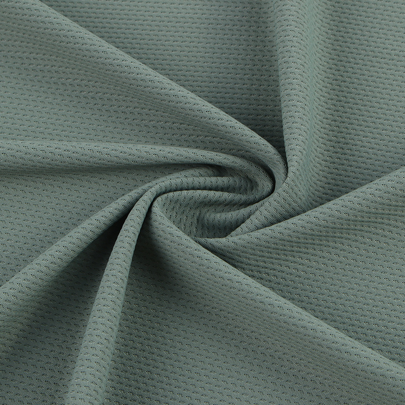 锦氨华夫格面料锦纶速干高弹提花面料休闲T恤商务POLO衫面料细节图