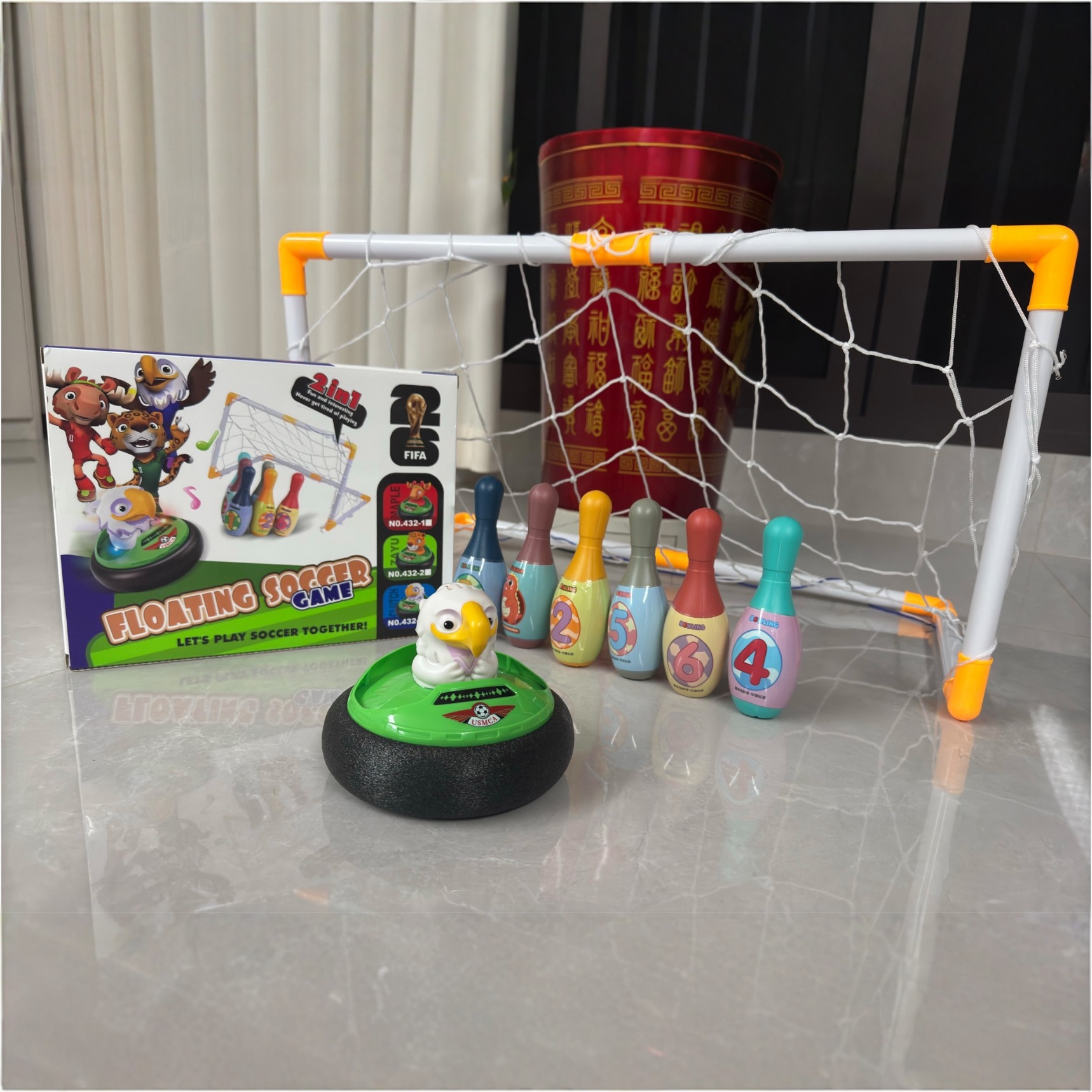 卡通动物悬浮足球保龄球室内外游戏运动亲子互动益智体育玩具世界