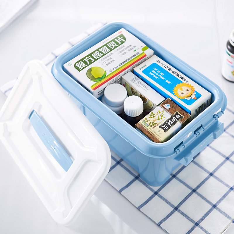 Large household medicine box, multi-layer medicine storage box, first aid box, small family medicine box for children, health care box Specification drawing