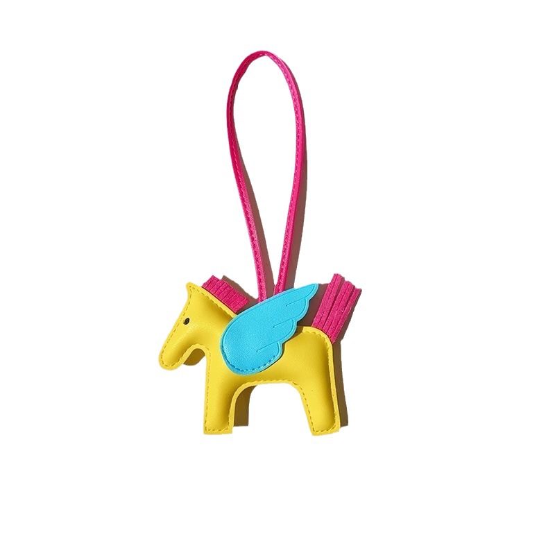 小飞马h家挂件pu皮铂金包凯莉包包挂饰钥匙扣包挂件礼品书包配饰白底实物图