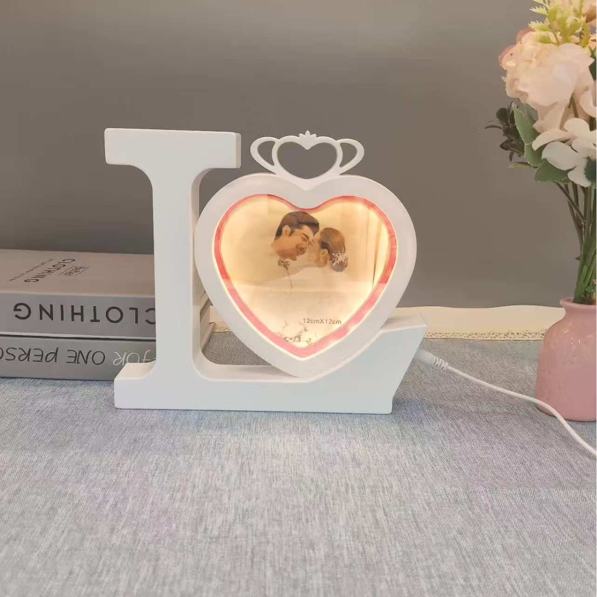 LED相框灯发光相框开灯是相框关灯是镜子灯框一体节能光跨境出口