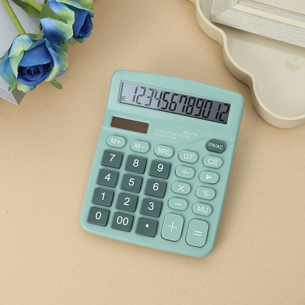 KK-837S high-appearance-level calculator, office financial accounting desktop, student portable solar calculator Specification drawing