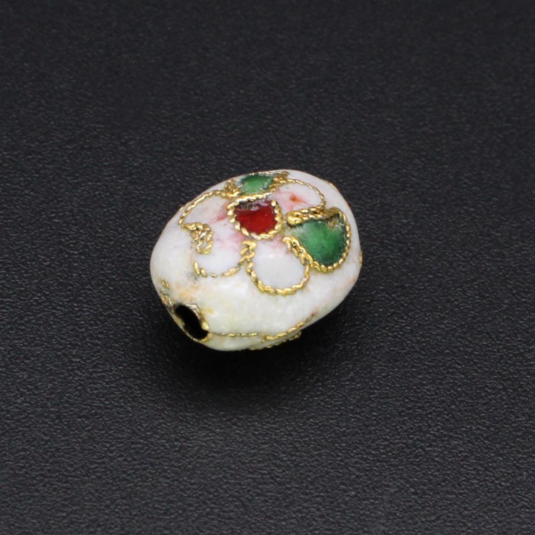 Traditional high-temperature cloisonne filigree silver blue DIY jewelry accessories, pearl Cloisonne 13*9 ladybug details Picture