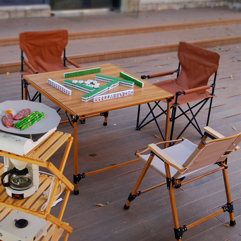 Leisure table and chair combination folding table, sports outdoor moon chair, elderly lounge chair