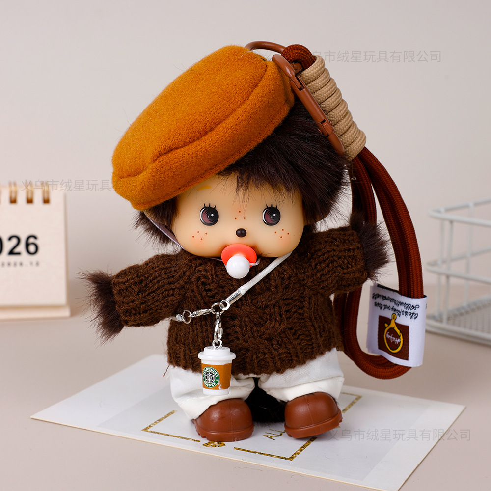 Genuine Monchiki plush toys, headsets, headsets, crossbody, cool cameras, plush toys and pendants Specification drawing