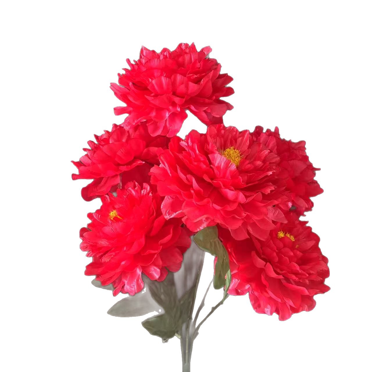 扫墓用花7头富贵牡丹花束花清明节上坟祭祀墓前摆放花菊仿真花详情图5