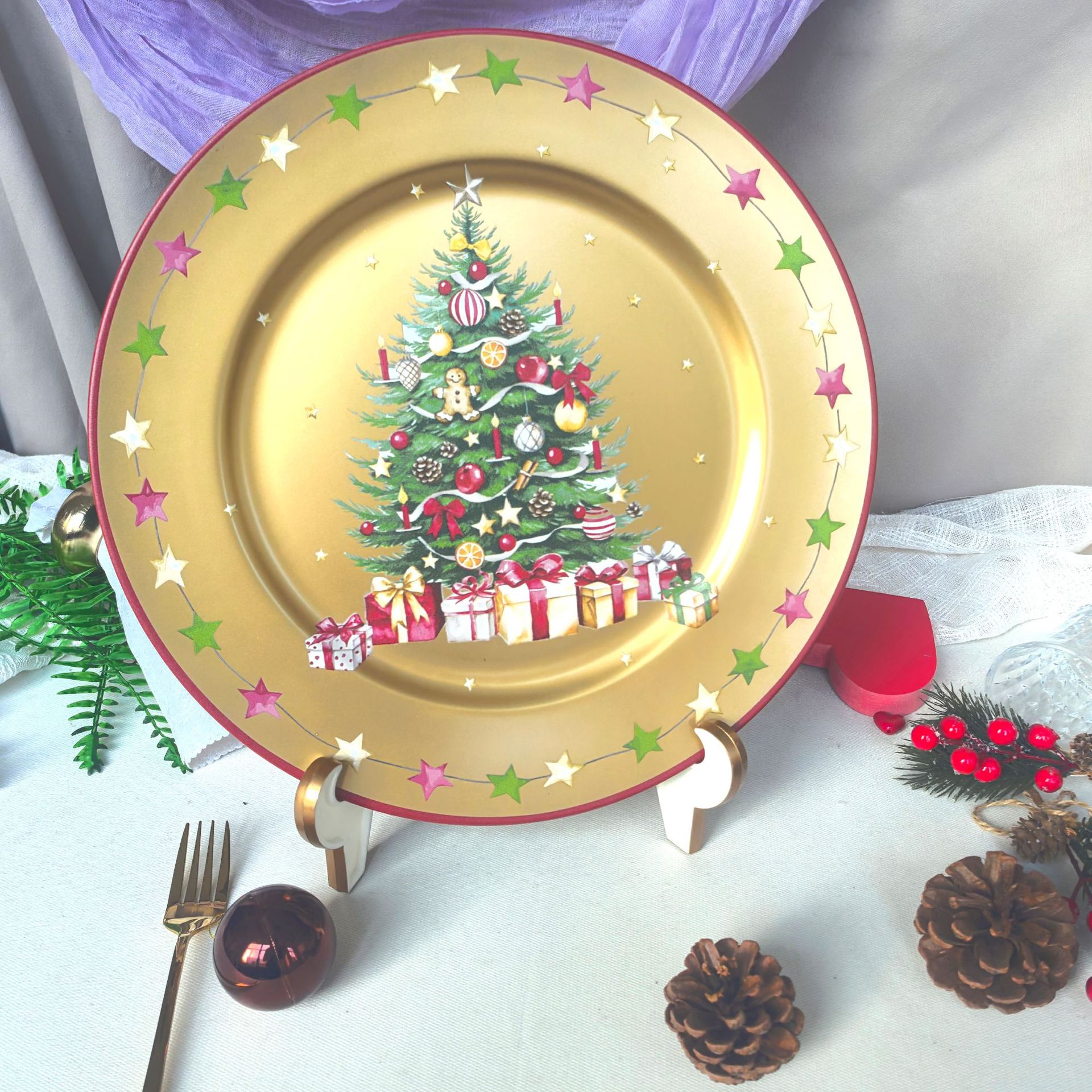 金色盘子圣诞主题彩蛋复活节礼盒装