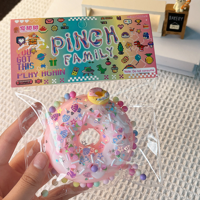 Super soft doughnut cake Kneading Fun, exquisite food toys, cute desserts, simulation rebound toys details Picture