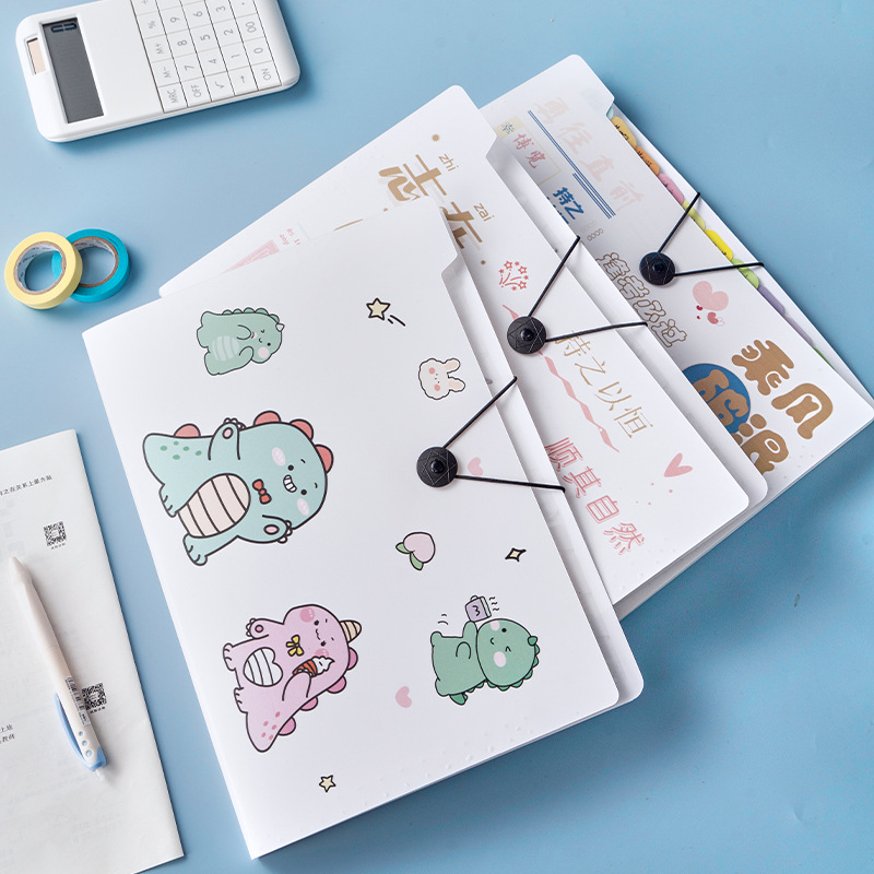 A4 plastic organ bag, file bag, large-capacity test paper storage book, information book classification, multi-layer briefcase storage clip details Picture