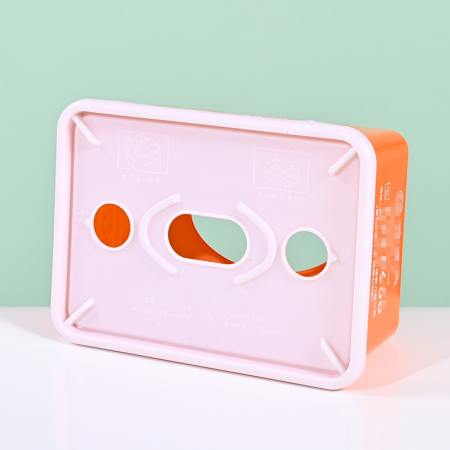 Customized advertising plastic square, rectangular, frosted tissue boxes, tissue boxes, LOGO printing, commercial restaurant Specification image