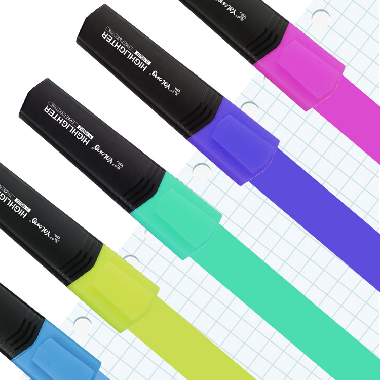 Yalong Cross-border brand Fluorescent Note Number 4PVC Color Hybrid Highlighter Specification image