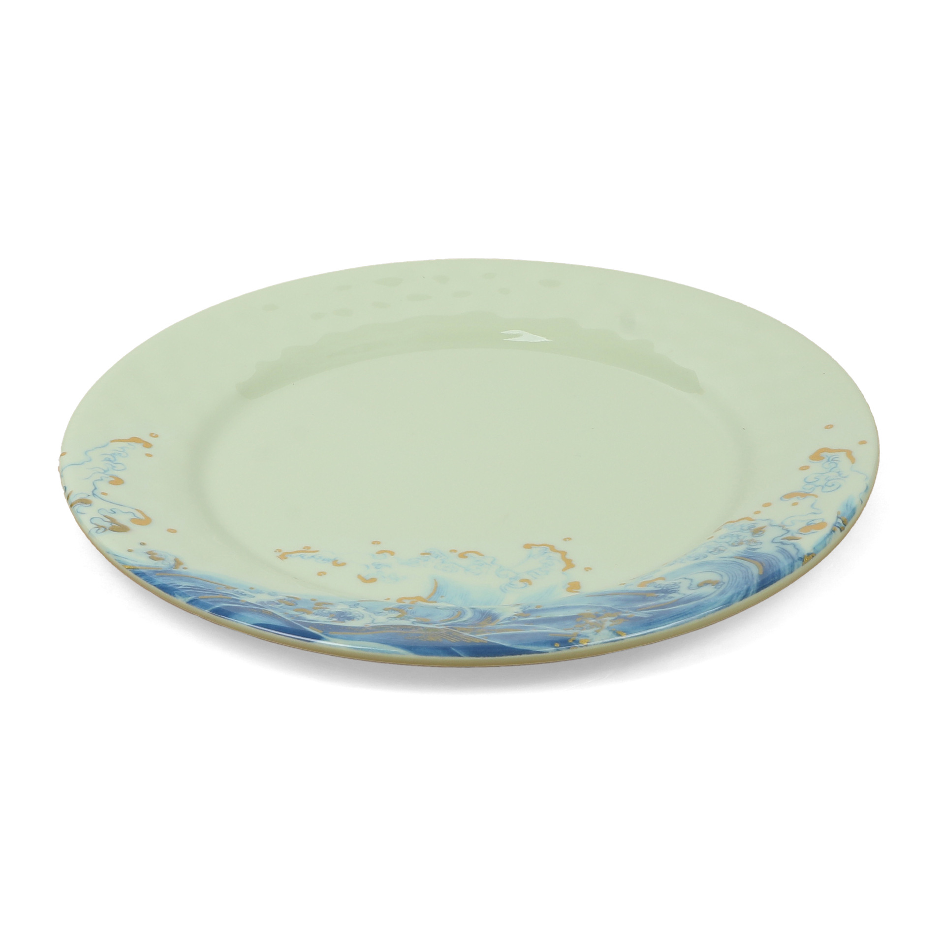Customized factory for foreign trade melamine tableware, green bone plates, self-service fast food discs, anti-drop plates, and imitation porcelain stir-frying plates Item Picture