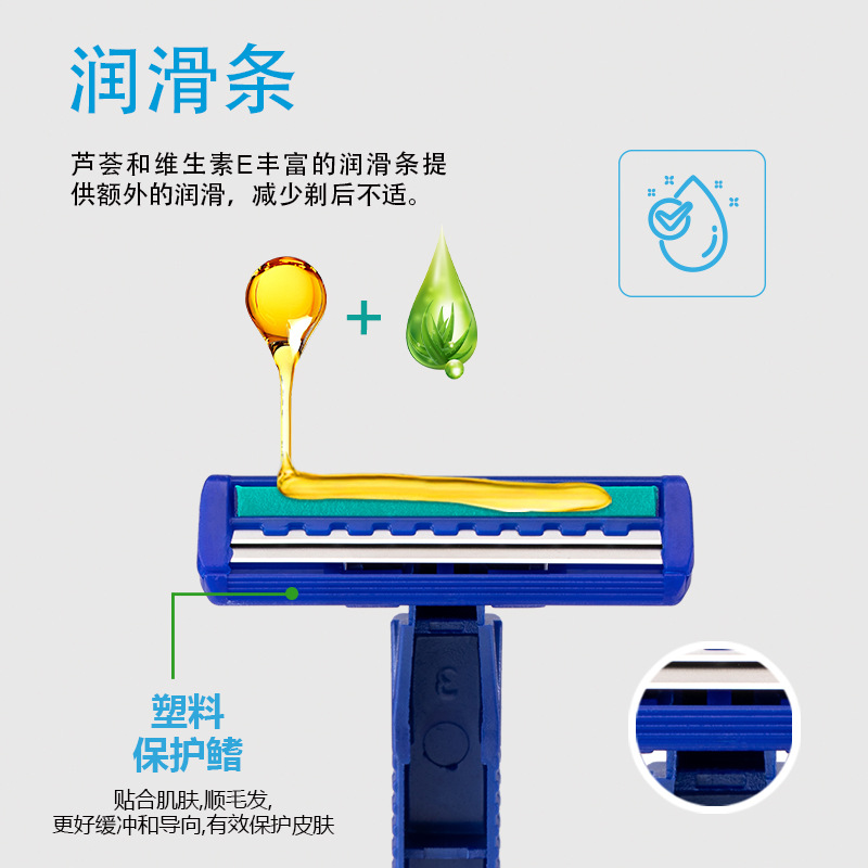 Disposable razor Pearl Max Double-layer razor Manual full-body razor Hotel old-fashioned razor details Picture
