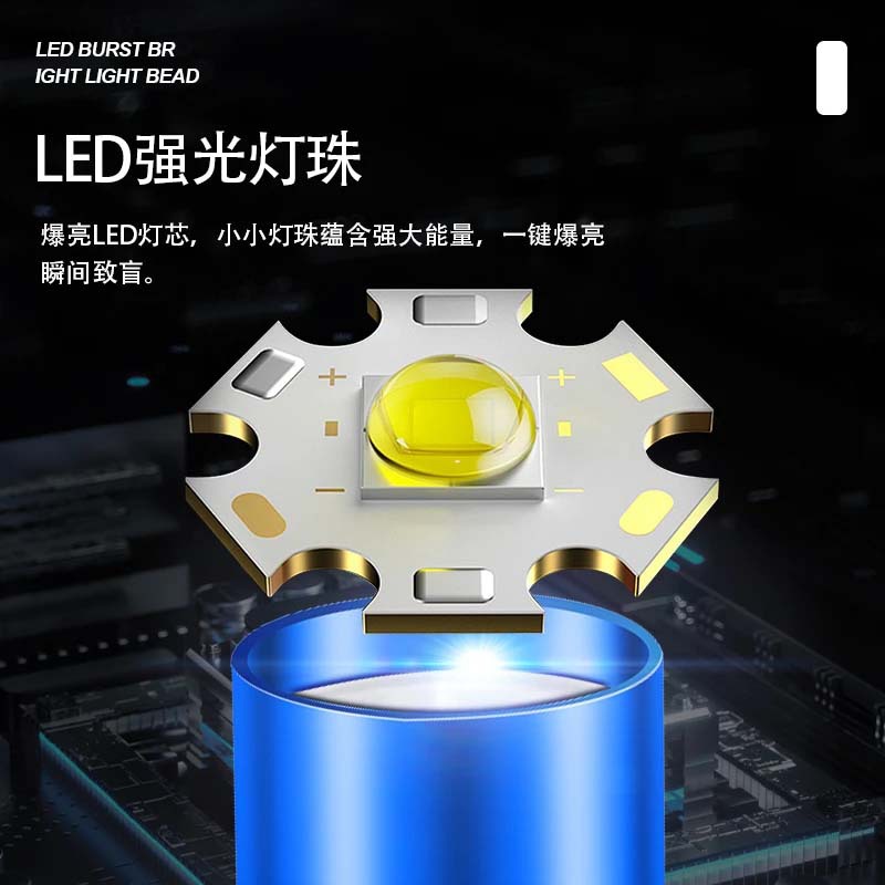A powerful, rechargeable household, ultra-bright outdoor, long-range led, long-lasting, mini portable flashlight made of aluminum alloy Application Scenario