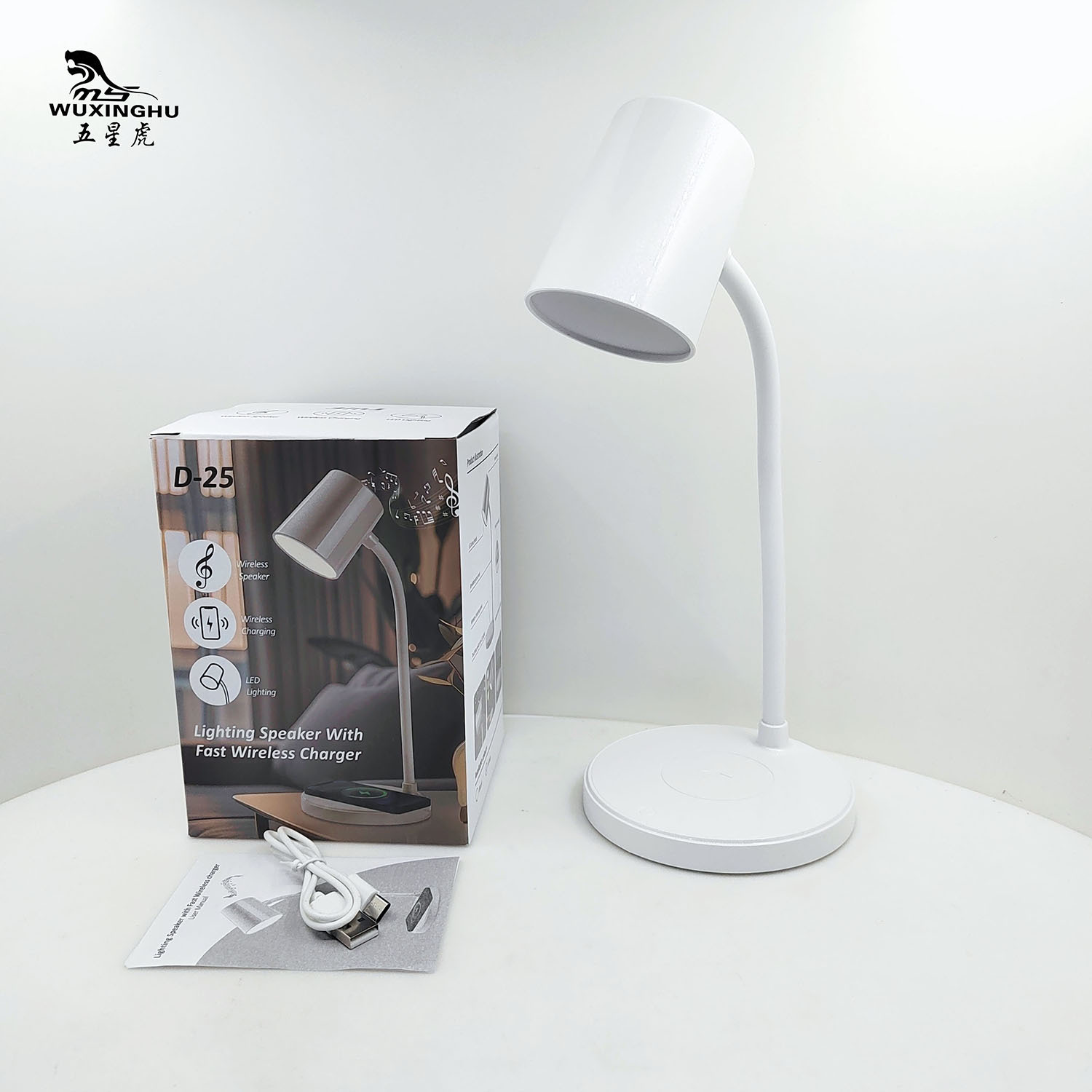 Nueva lámpara de escritorio de protección de ojos LED teléfono móvil inalámbrico de carga rápida bluetooth música estudiante escritorio hogar lámpara de escritorio inteligente Application Scenario