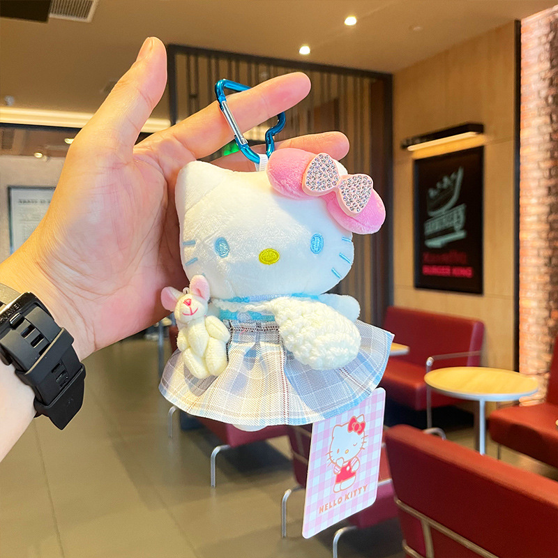 hellokitty plush toy, genuine Hello kitty doll, cute kt cat doll bag pendant Specification image