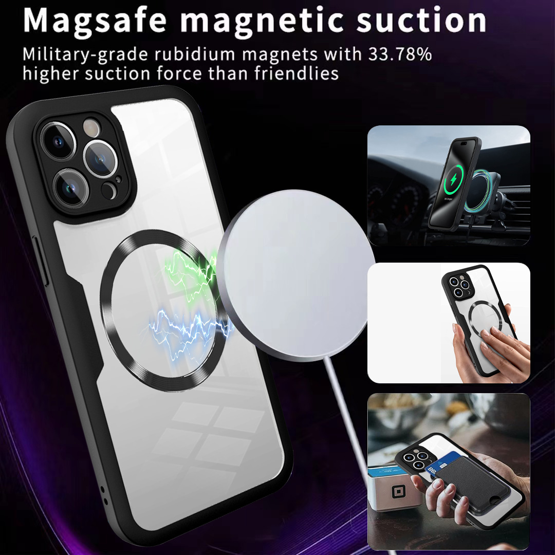 Suitable for iPhone17 Qicai magnetic phone case, iPhone17Pro Max all-inclusive 360 case and film integrated protective case details Picture