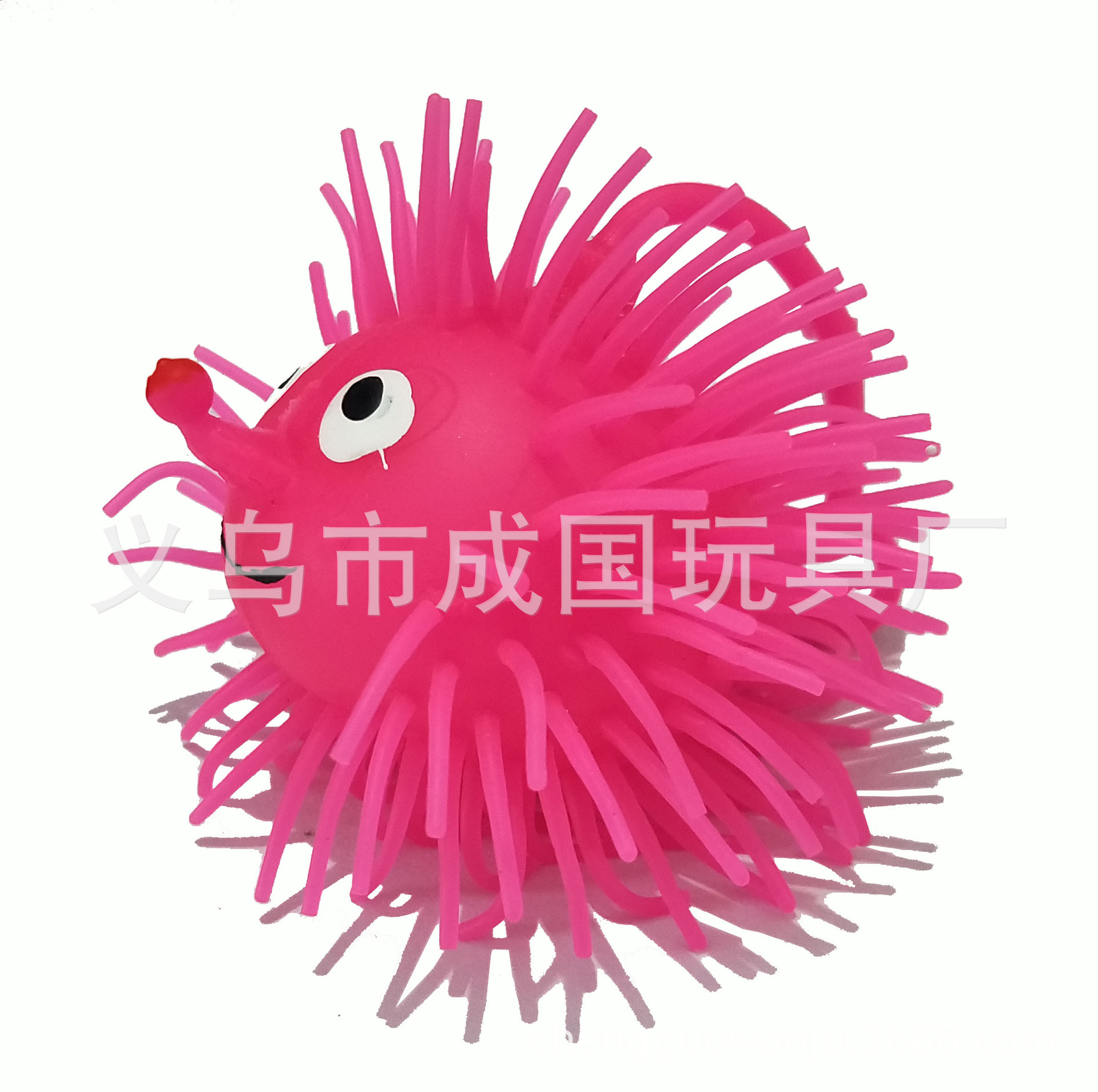 厂家供应3号笑脸闪光毛毛球tpr环保材质地摊广场地推小学幼儿园细节图