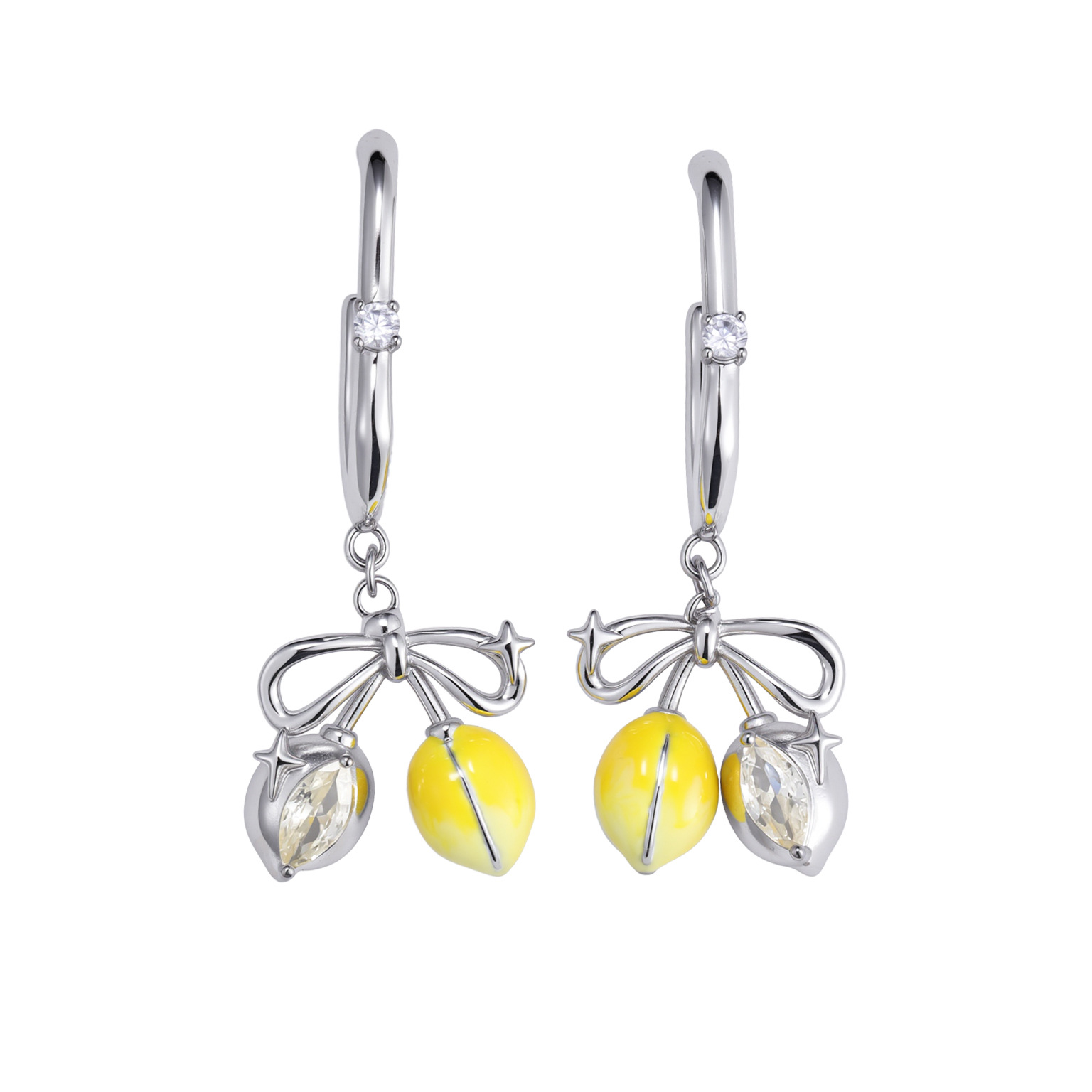 【 Customization 】 Dopamine Lemon Story Series Earrings, original design for women, sweet and fresh summer stud earrings Item Picture